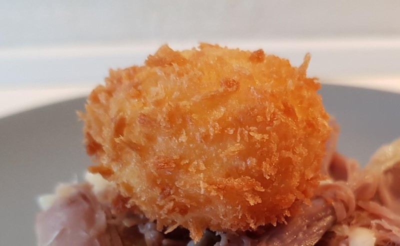 Fried egg yolk