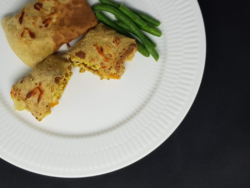 Filled pancakes with chicken