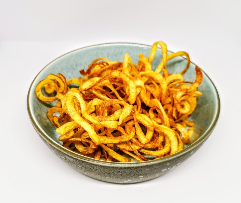 Homemade curly fries
