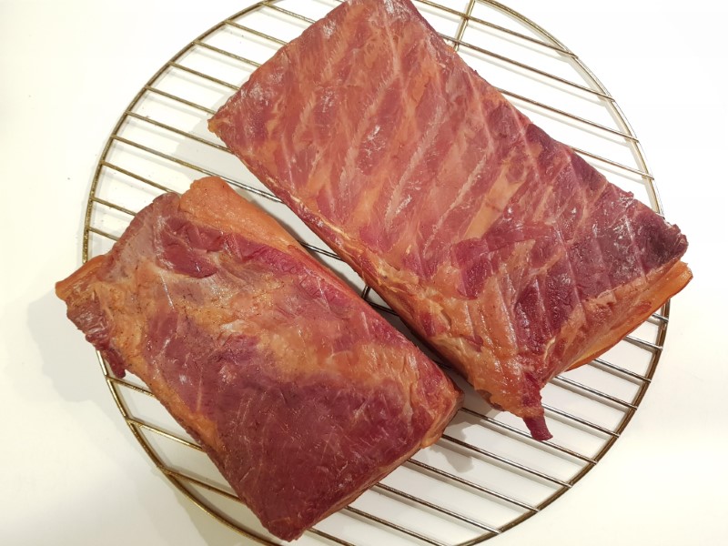 Homemade smoked bacon