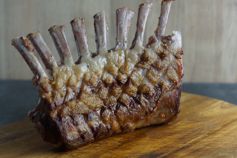 Sous vide rack of lamb