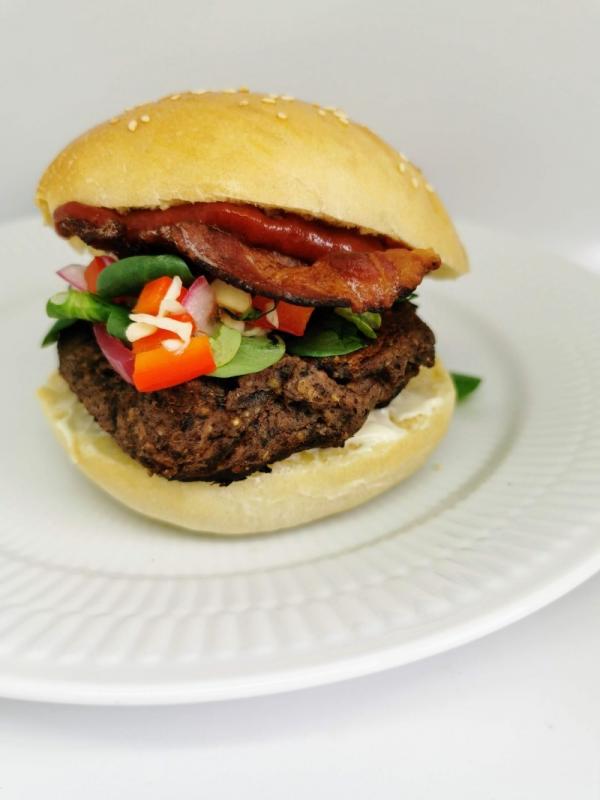 Almost vegetarian burger