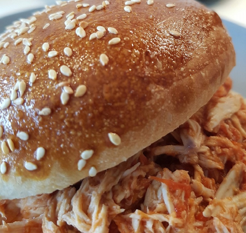 Nem pulled chicken burger