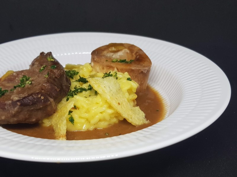 Osso buco with risotto