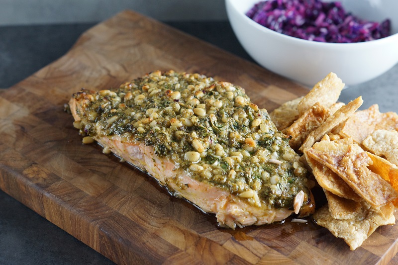 Oven-baked salmon