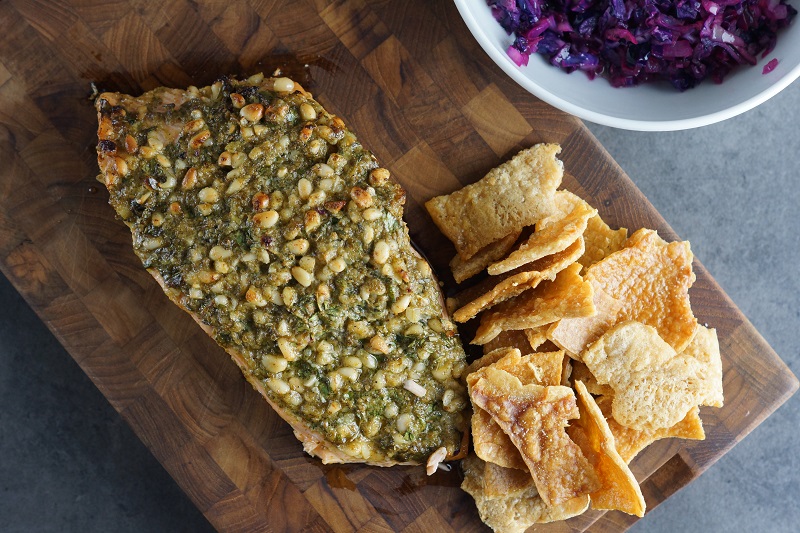 Oven-baked salmon