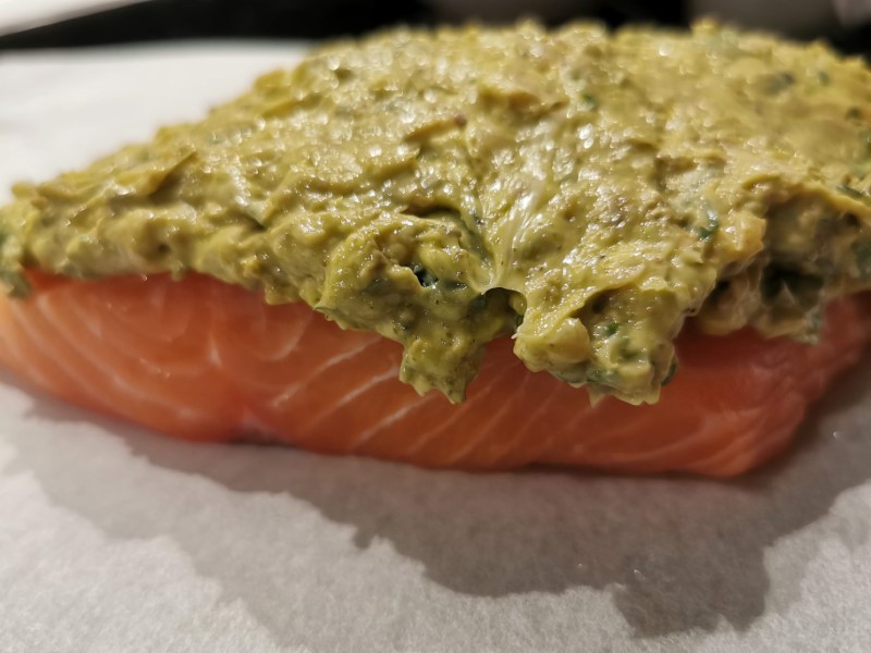 Oven-baked salmon