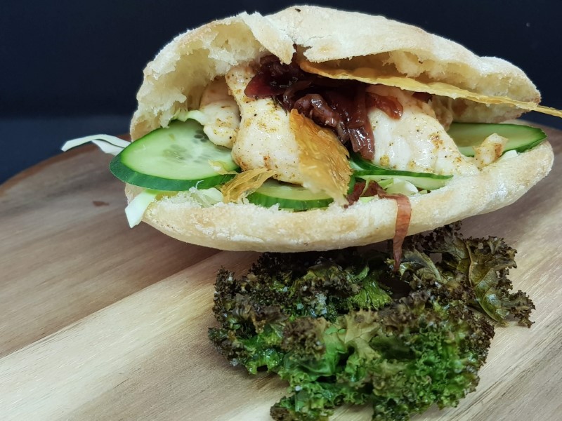 Pita bread with chicken
