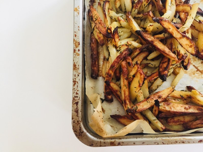 Pommes frites i ovn
