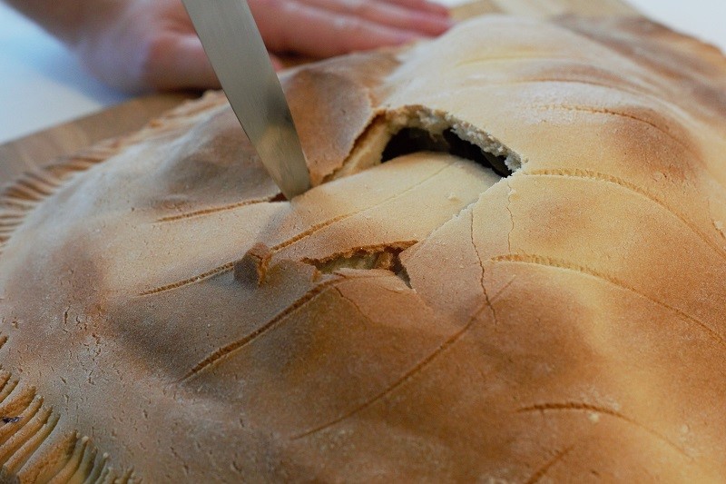 Salt-crusted turbot
