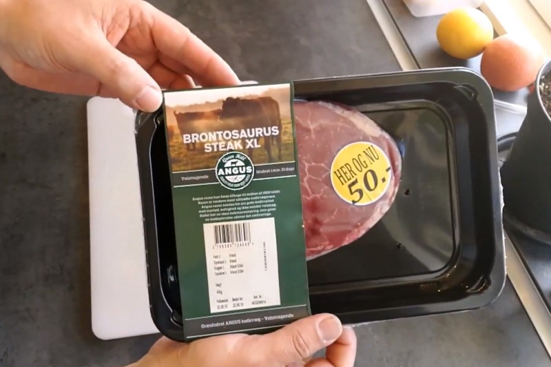 Sous vide brontosaurus steak