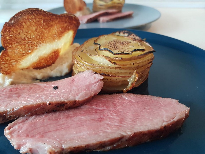 Sous vide iberico presa