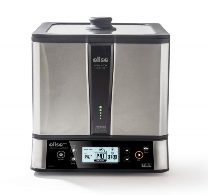 Sous vide bath with cooktop