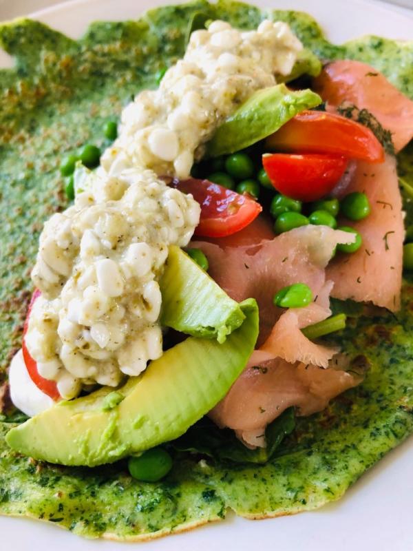 Spinach Pancakes with Filling