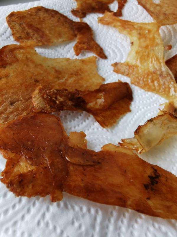 Crispy chicken skin