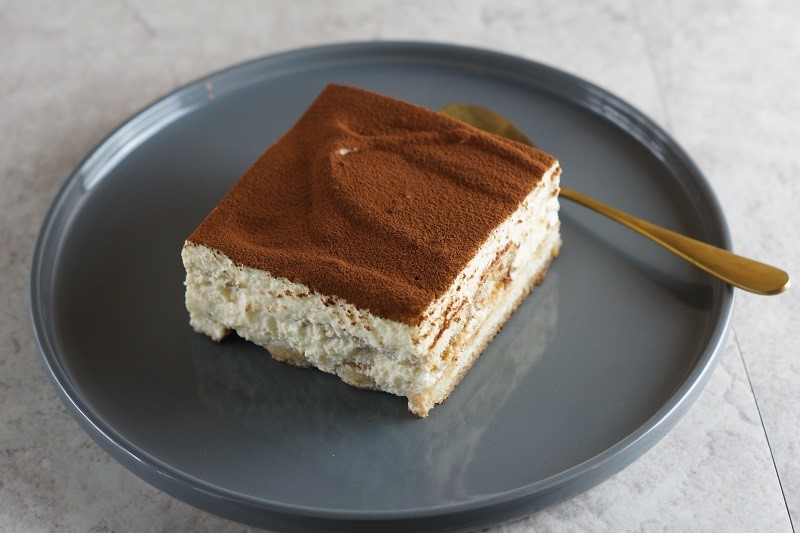 Tiramisu with cream and egg whites