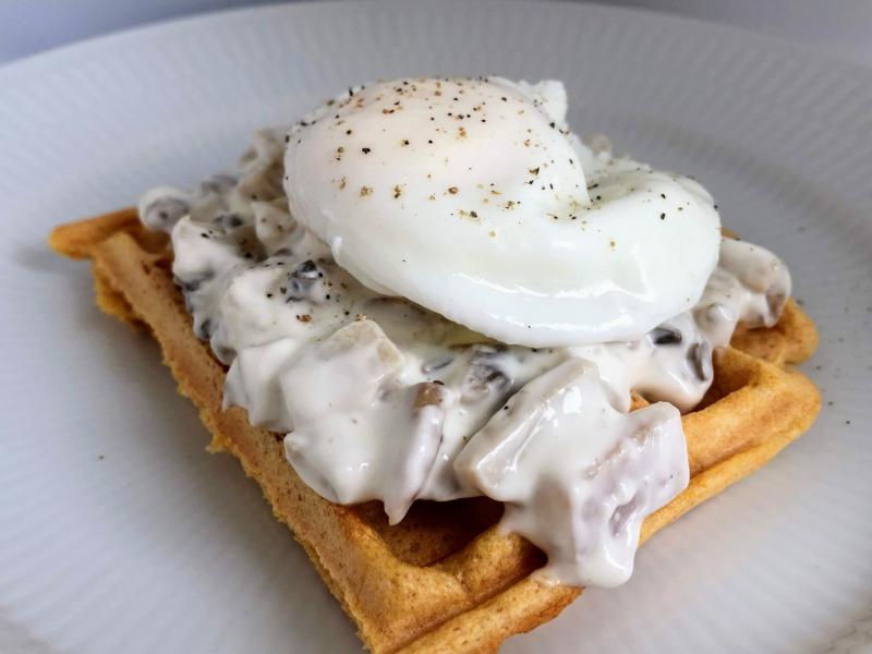 Waffles with lentil flour
