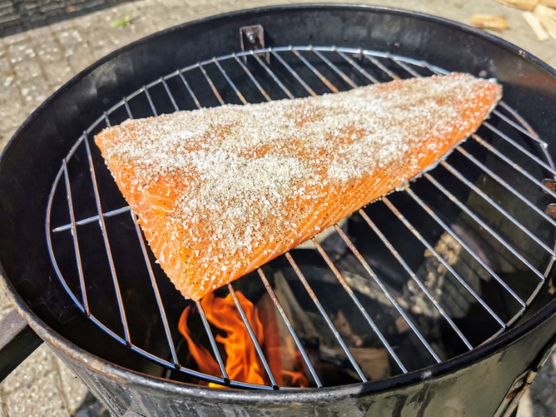 Hot smoked salmon